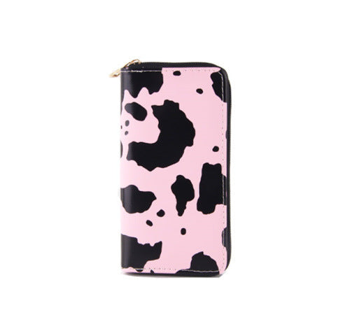 Wholesale PU Long Cow Pattern Wallet